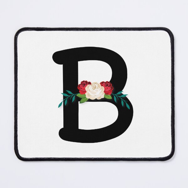 Item preview, Floral Black Monogram B designed and sold by ModernStyleBoho.