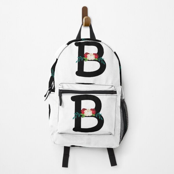 Item preview, Floral Black Monogram B designed and sold by ModernStyleBoho.