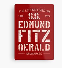 The Legend Lives On S.S. Edmund Fitzgerald Metal Print