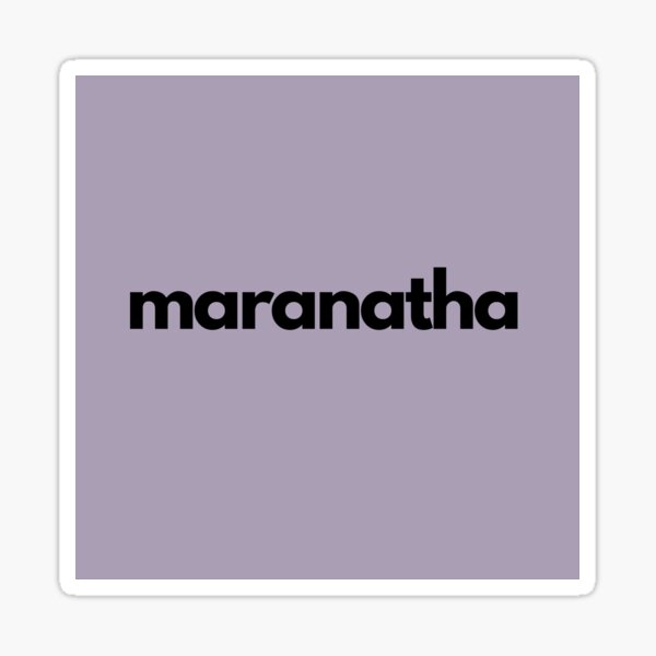 Item preview, maranatha, purple designed and sold by Beth Felker Jones.