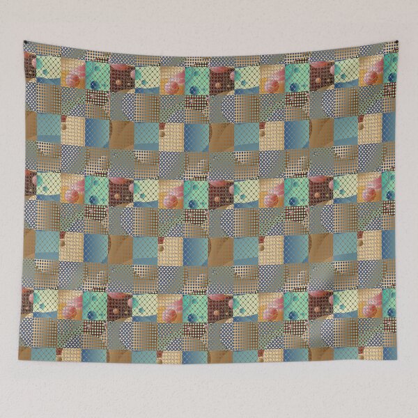 Item preview, Modern Checkered  Floating bubbles graphic  designed and sold by TipTopTapo.
