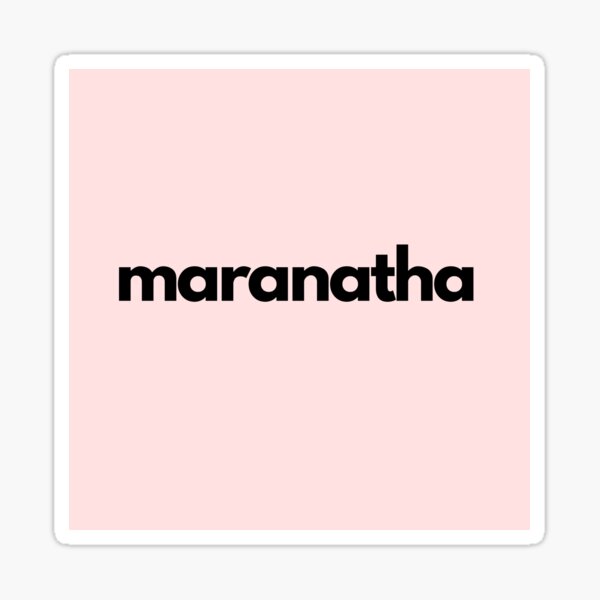Item preview, maranatha, pink designed and sold by Beth Felker Jones.