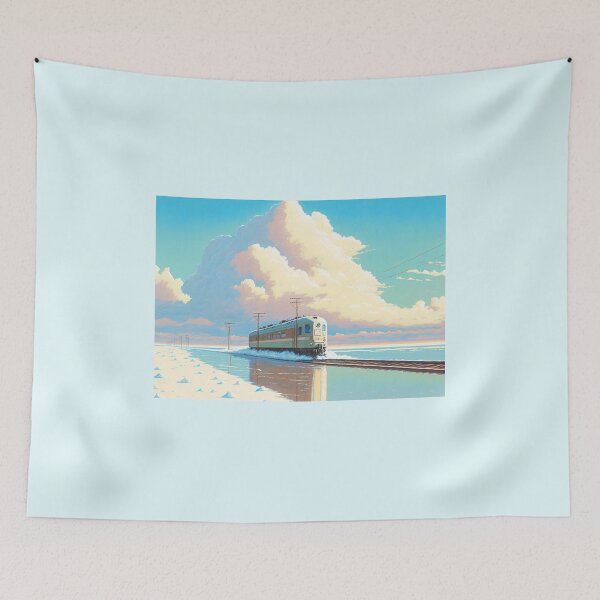 Item preview, Retro Anime Style Old Japanese Train designed and sold by KaPrints.