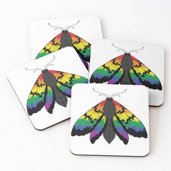 Item preview, Rainbow Pride Moth designed and sold by NerdyCupcake559.
