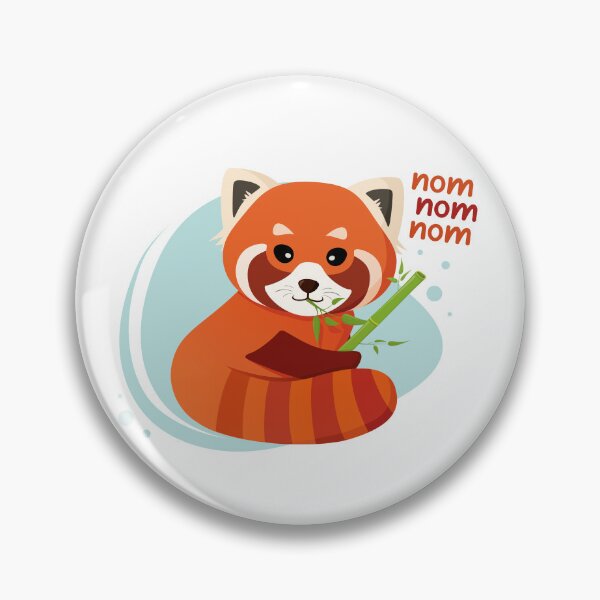 Item preview, Red panda eating bamboo - Nom Nom Nom designed and sold by tramezzino.