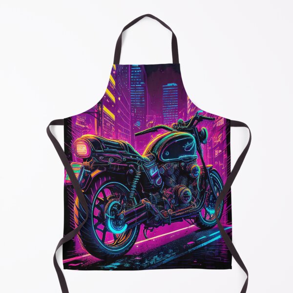 Item preview, Cyber future motorbike with neon lights designed and sold by KoolArtDistrict.