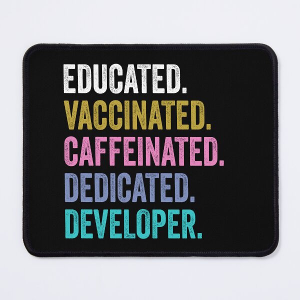 Item preview, developer Vaccinated Caffeinated Dedicated, developer Fathers Day designed and sold by Dogs Geeky⭐⭐⭐⭐⭐.