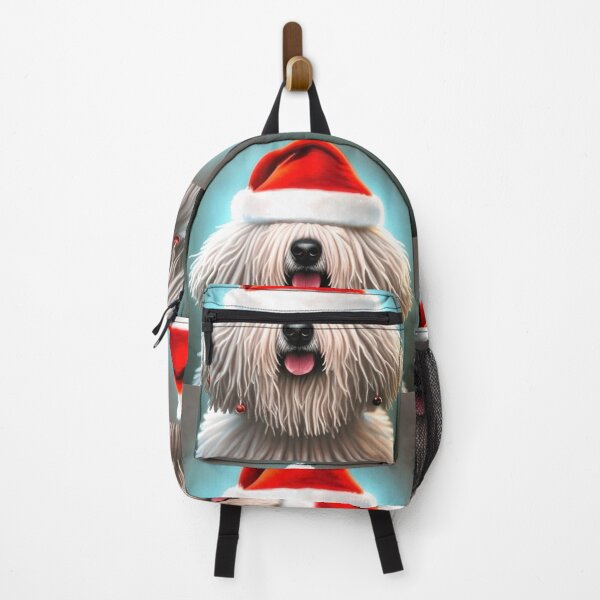 Item preview, Christmas Komondor Wearing A Santa Hat designed and sold by ZenEverAI.