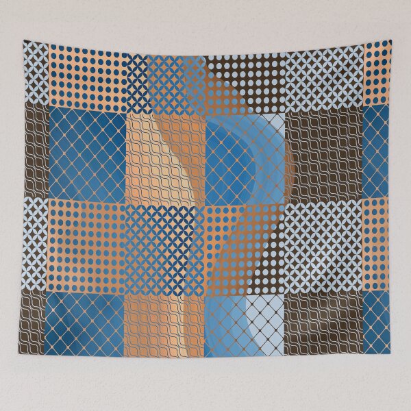 Item preview,  Modern Checkered wave overlay Design  designed and sold by TipTopTapo.