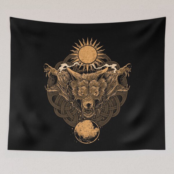 Item preview, Norse Mythology Wolf Fenrir Viking Ragnarok Wolves designed and sold by BluePagan.