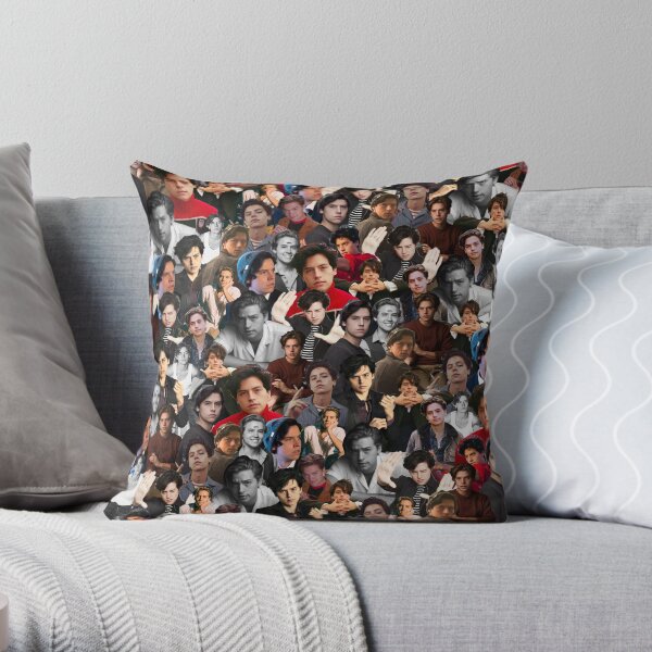 Cole Sprouse Collage Throw Pillow
