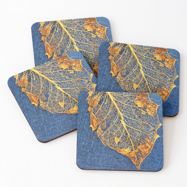 Item preview, Denim and lace.. A beautiful and delicate autumn leaf designed and sold by ditzy-designs.