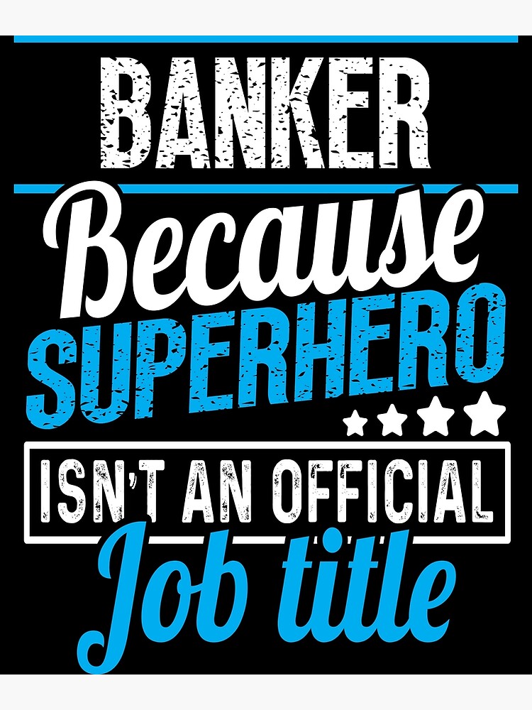 Disover Banker Vintage job title Premium Matte Vertical Poster