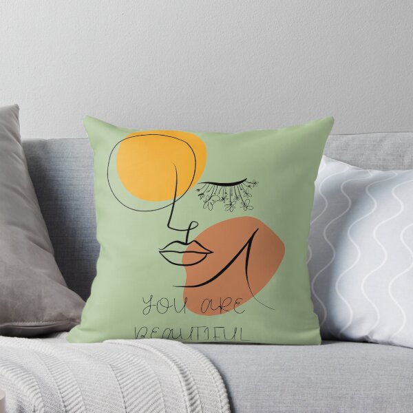 Item preview, You are Beautiful Adore You Boho Abstract Woman Line Art designed and sold by Bohoaesthetics.