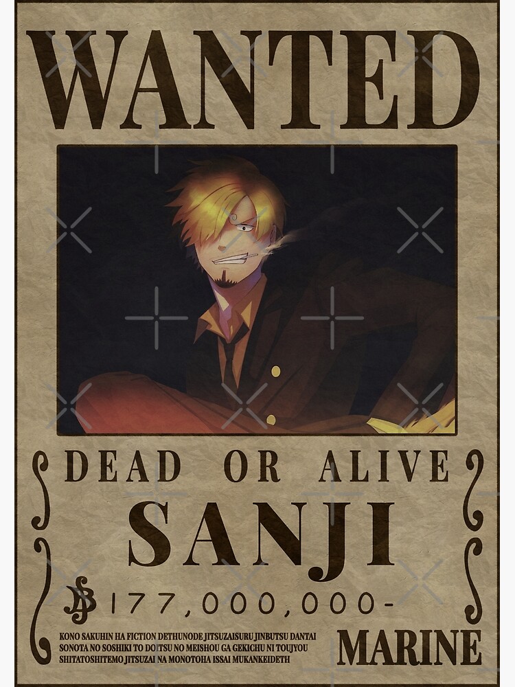 ONE PIECE Poster Wanted Sanji New 2 (52 x 35 cm)