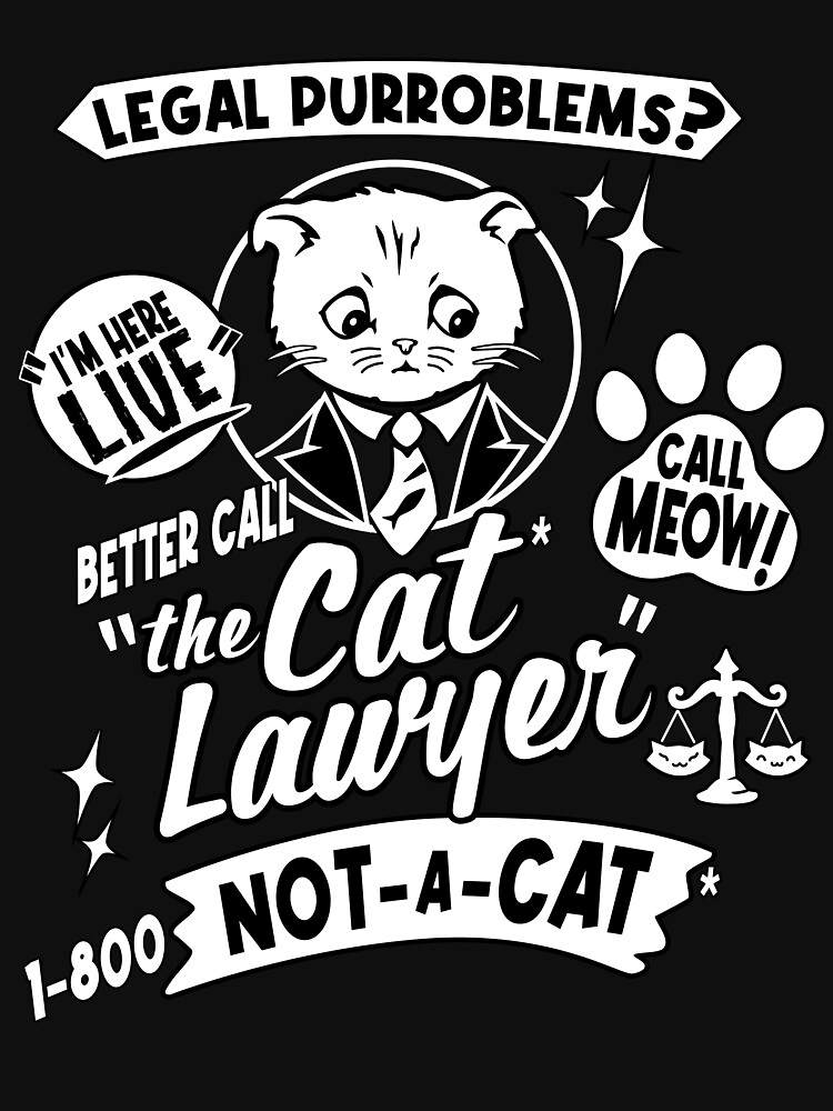 "Zoom Cat Lawyer I'm Not a Cat" Tshirt for Sale by cyberlight Redbubble lawyer cat t