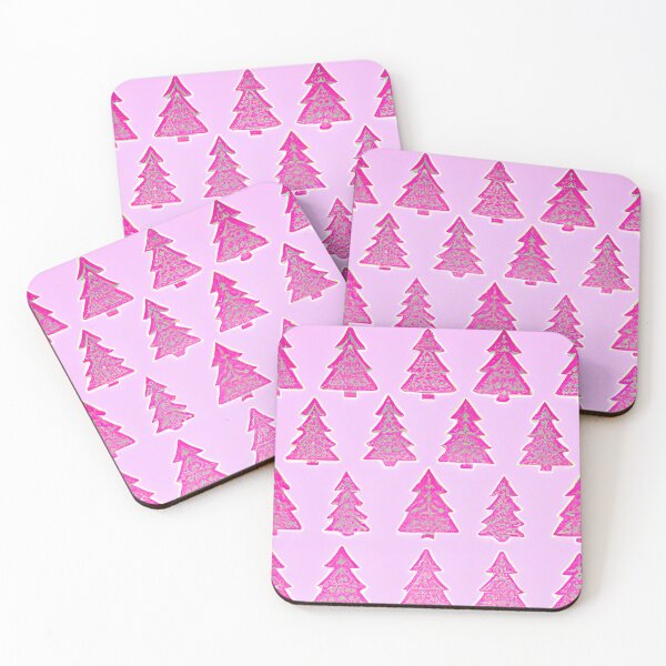 Item preview, Pink Christmas Trees designed and sold by Poetic Patterns Studio.
