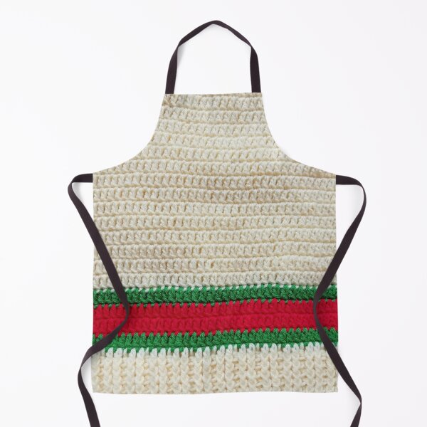 Item preview, Crocheted in Cream Green Red designed and sold by Sasidenidesign.