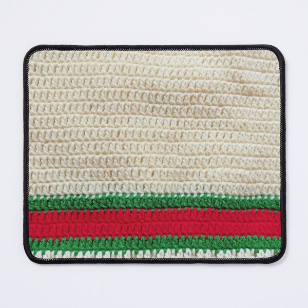 Item preview, Crocheted in Cream Green Red designed and sold by Sasidenidesign.