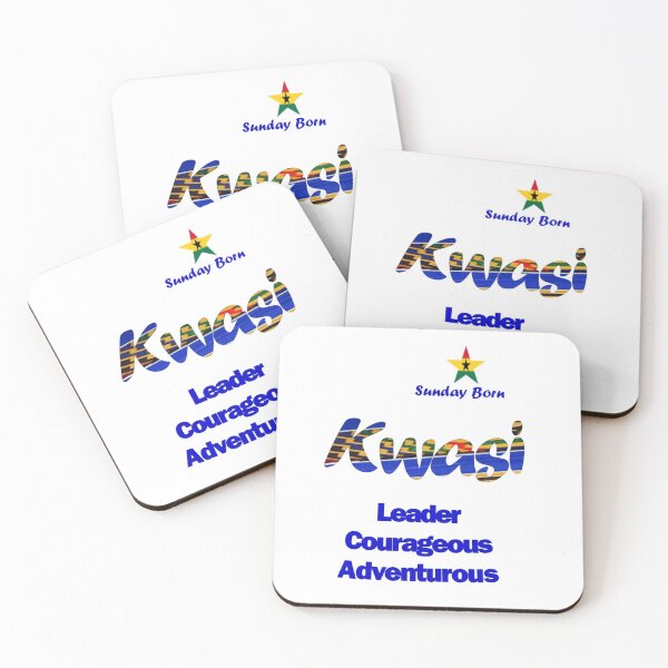 Item preview, Sunday Born Ghanaian Male Name 'Kwasi' in blue designed and sold by WhoWeAre.