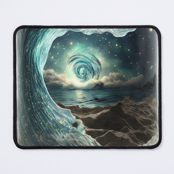 Item preview, Starry Night with a calming beach & ocean in a Glass Bottle designed and sold by ClonePingui.