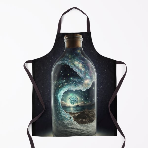 Item preview, Starry Night with a calming beach & ocean in a Glass Bottle designed and sold by ClonePingui.