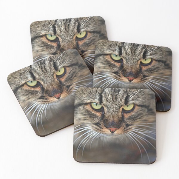 Item preview, Portrait of wild striped cat designed and sold by olena2552.