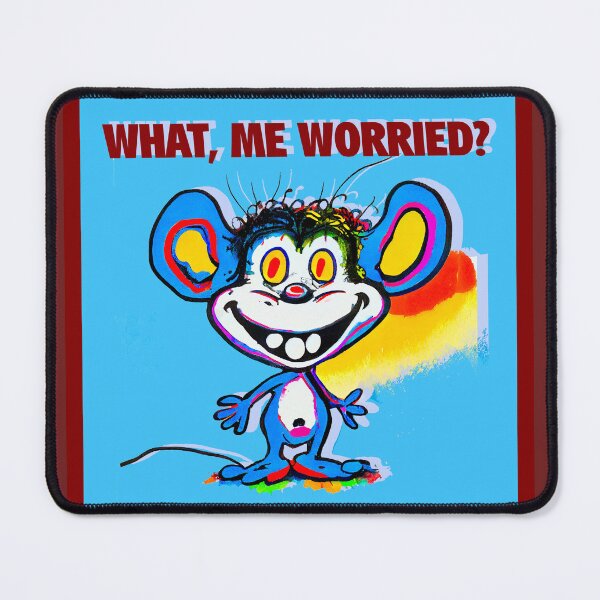 Item preview, Pop Art for Fun: A Cute Rat Asking "What, me worried?" designed and sold by factory88.