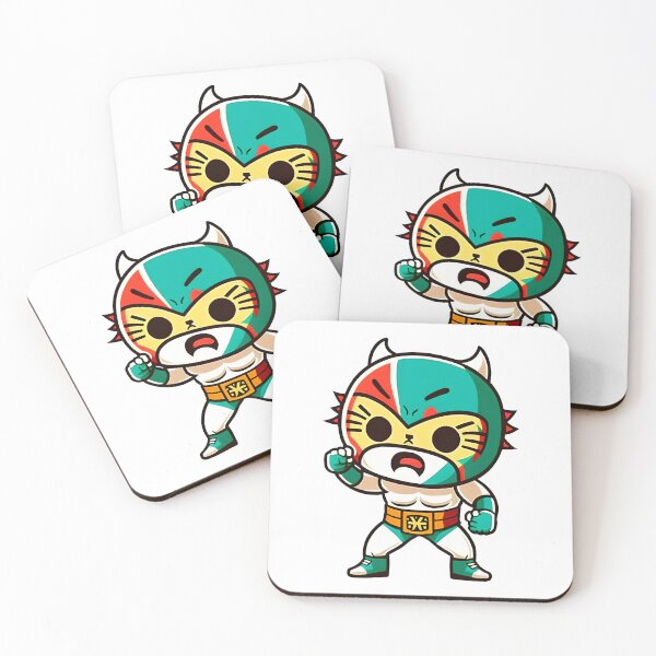 Item preview, Lucha Libre Cats | Mexican Wrestling | Kawaii Cats | Chibi Cats | Anime Cats | Lucha Libre Cats 08 designed and sold by Catcosm.