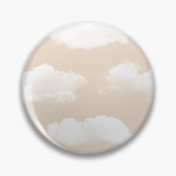 Item preview, Aesthetic beige circle with clouds designed and sold by DesignsByRikke.