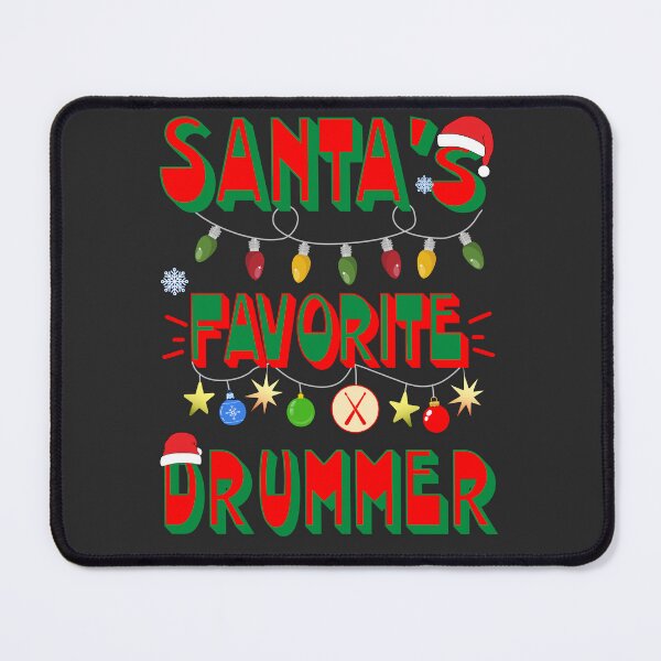 Item preview, Santa''s Favorite Drummer designed and sold by Blended Designs ⭐⭐⭐⭐⭐.