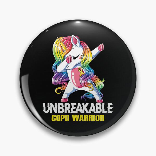 Item preview, COPD Awareness - Unicorn COPD Warrior Ribbon UNBREAKABLE designed and sold by Fernandezf.