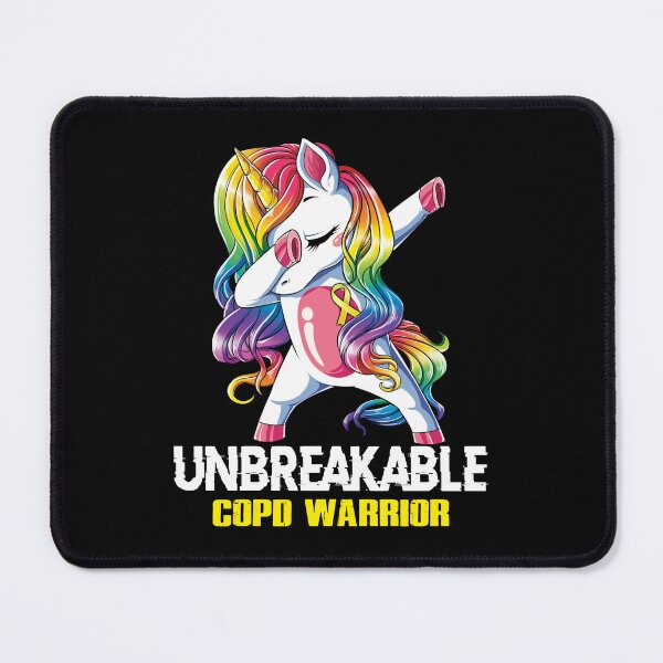 Item preview, COPD Awareness - Unicorn COPD Warrior Ribbon UNBREAKABLE designed and sold by Fernandezf.