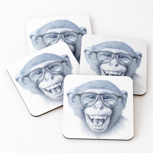 Item preview, Laughing monkey with glasses designed and sold by RisingAir.