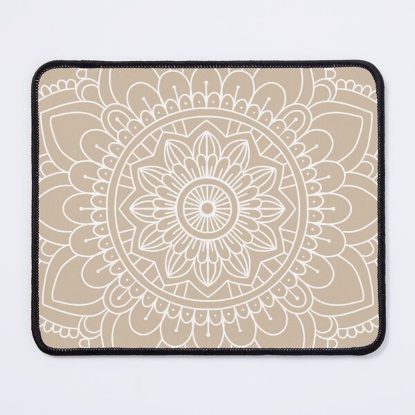 Item preview, Beige circle with flower doodle aesthetic designed and sold by DesignsByRikke.