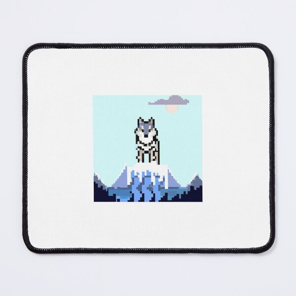 Item preview, a wolf in a montain pixel art designed and sold by guik32.
