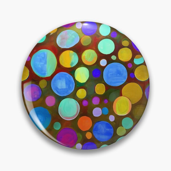 Item preview, Painting of Rainbow Bubbles on Brown.  designed and sold by woodlarks.