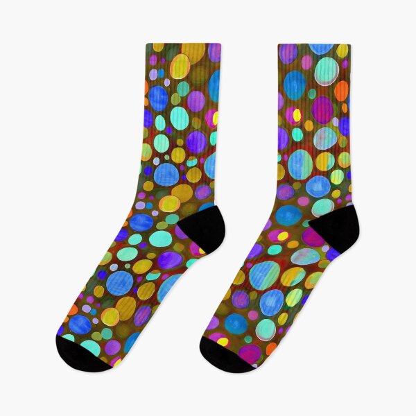 Item preview, Painting of Rainbow Bubbles on Brown.  designed and sold by woodlarks.