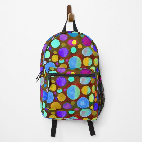 Item preview, Painting of Rainbow Bubbles on Brown.  designed and sold by woodlarks.