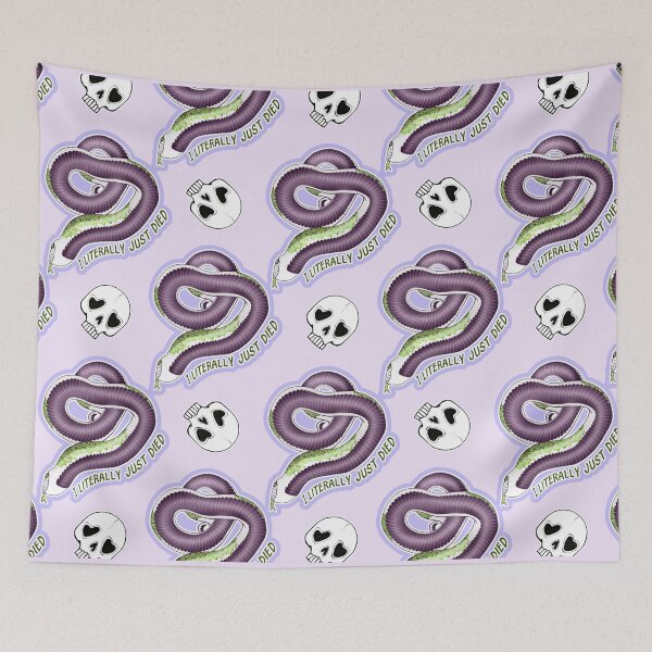 Item preview, I Literally Just Died Hognose Skulls Pattern Purple designed and sold by Kirin-Riki.
