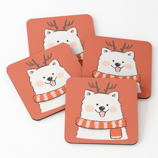 Item preview, Samoyed reindeer Christmas gift! designed and sold by Sophieeeeehu.