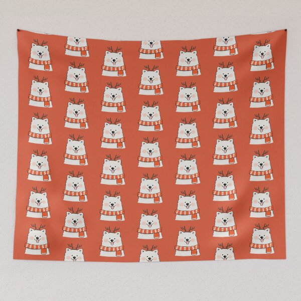 Item preview, Samoyed reindeer Christmas gift! designed and sold by Sophieeeeehu.
