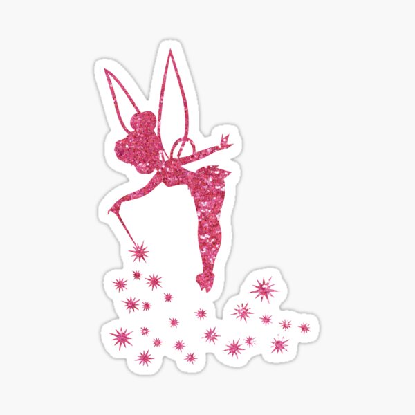 "Pink Tinkerbell Magic Gold Glitter, Cute Fairy Gold Glitter,Pink Fairy