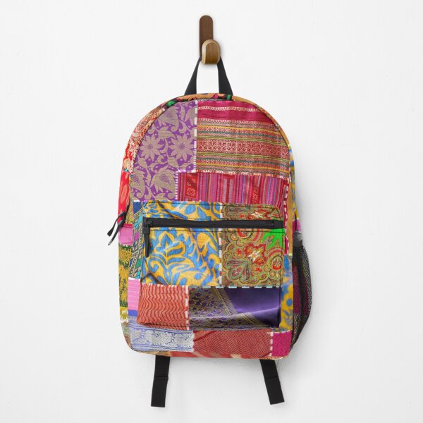 Item preview, Boho Art | Sari Patchwork Quilt designed and sold by Old Urban Farmhouse Design Studio.