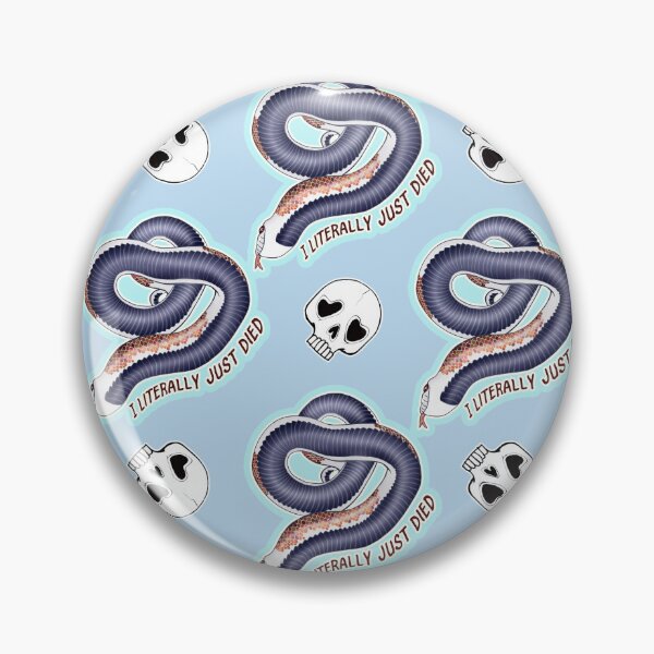 Item preview, I Literally Just Died Hognose Skulls Pattern Blue designed and sold by Kirin-Riki.