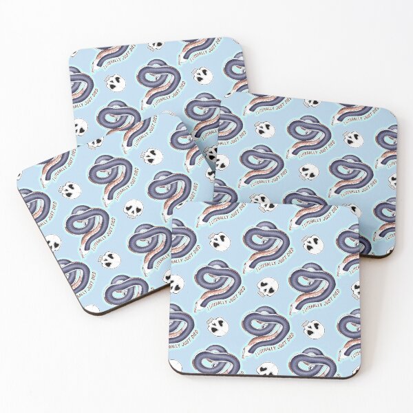 Item preview, I Literally Just Died Hognose Skulls Pattern Blue designed and sold by Kirin-Riki.