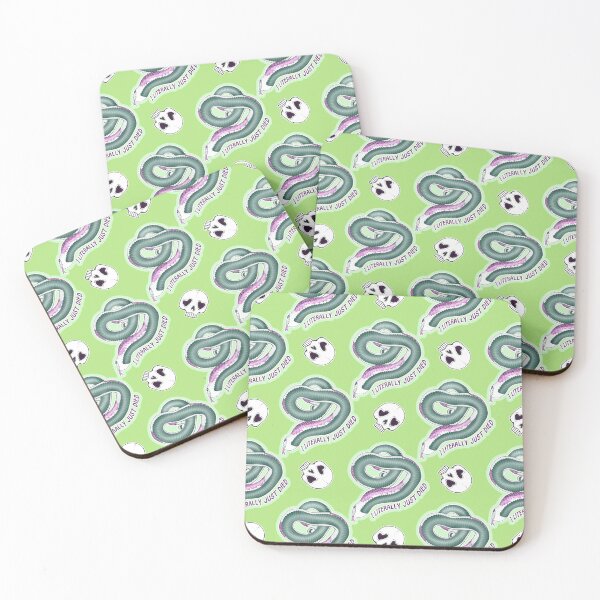 Item preview, I Literally Just Died Hognose Skulls Pattern Green designed and sold by Kirin-Riki.