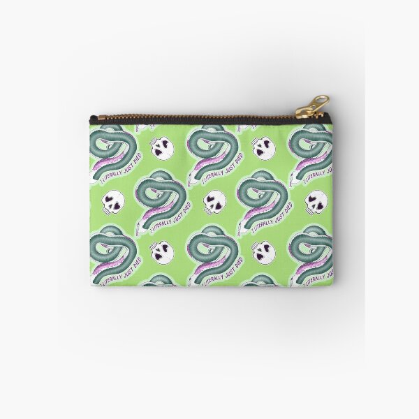 Item preview, I Literally Just Died Hognose Skulls Pattern Green designed and sold by Kirin-Riki.