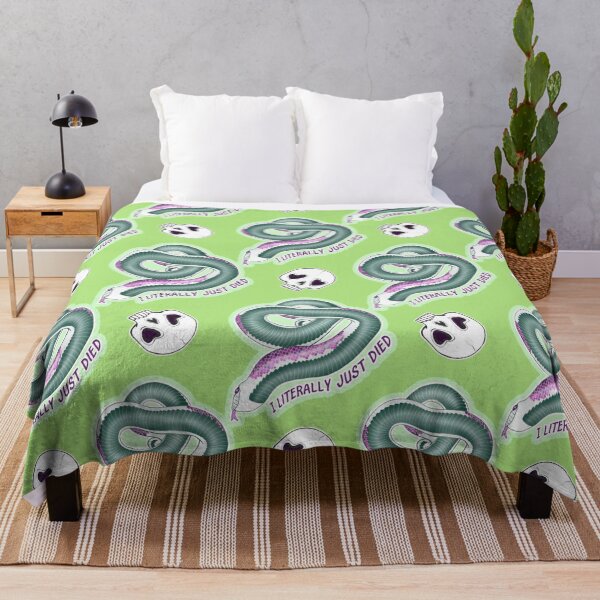 Item preview, I Literally Just Died Hognose Skulls Pattern Green designed and sold by Kirin-Riki.