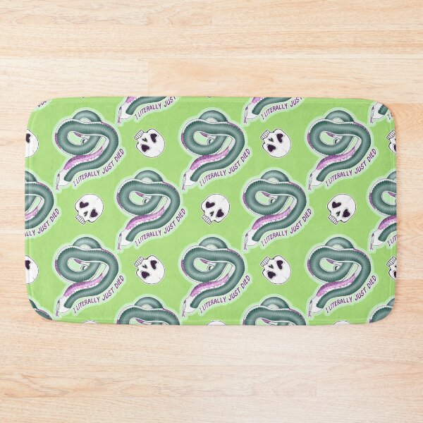 Item preview, I Literally Just Died Hognose Skulls Pattern Green designed and sold by Kirin-Riki.